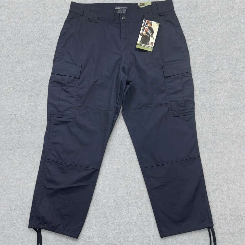 NEW 5.11 Tactical TDU Pants Mens XL (39x29) Navy Blue Cargo Ripstop Relaxed Fit